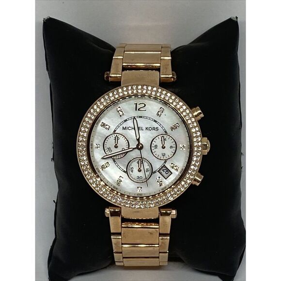 Michael Kors Parker MK5491 Womens Stainless Steel Analog Dial Quartz Watch WO377 - Picture 1 of 12